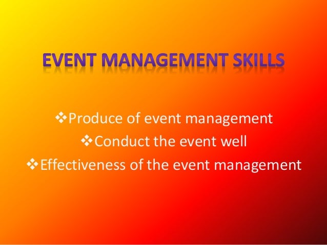 event manager skills event manager skills
