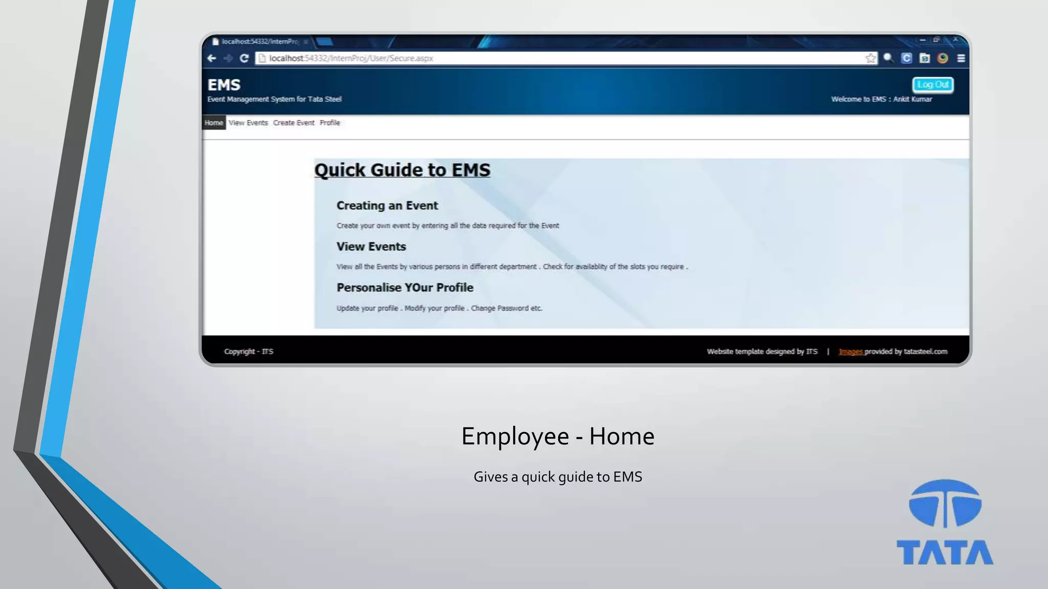 Employee - Home
Gives a quick guide to EMS
 