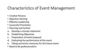 Event Management UNit 1 1st Sem BCA BANGLORE UNIVERSITY.pptx