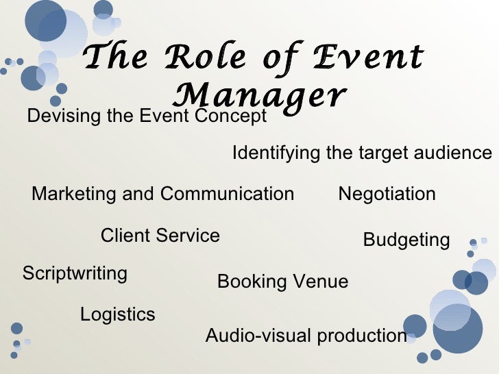 roles of event manager