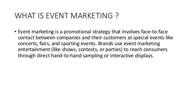 Event marketing