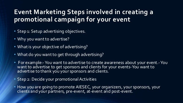 what is the purpose of event marketing
