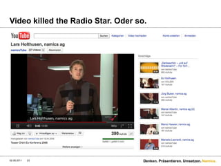 Video killed the Radio Star. Oder so.9/1/11Denken. Präsentieren. Umsetzen.23