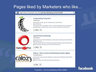 Pages liked by Marketers who like…

Trung Đức - Lớp học Marketing Online C&MO

 