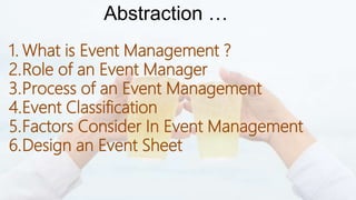 Basics of Event Management | PPTX