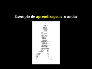 Exemplo de aprendizagem: o andar
 