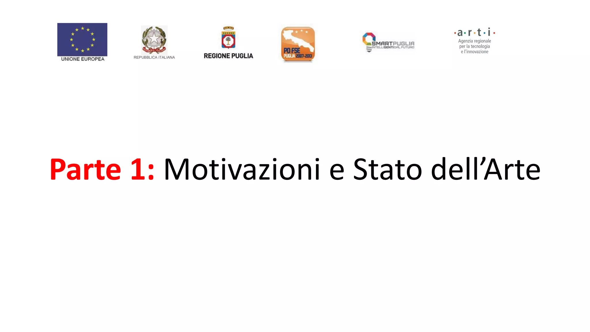 Parte 1: Motivazioni e Stato dell’Arte
 