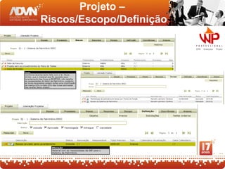 Projeto –
Riscos/Escopo/Definição
 