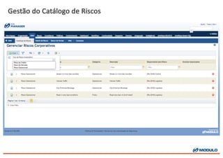Gestão do	
  Catálogo de	
  Riscos
 