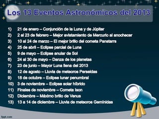 Eventos astronómicos 2013