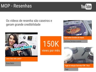 Fogão de Indução Electrolux IC80 - Dicas
Tiago
MOP - Resenhas
150K
views por mês
Os vídeos de resenha são caseiros e
geram grande credibilidade
Lava e Seca vale a pena?
Bruna Dalcin
Qual melhor lavadora de roupas
Refrimaq Serviços e cursos
 