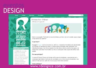 eventos
DESIGN




          www.rdesignce.com.br
 