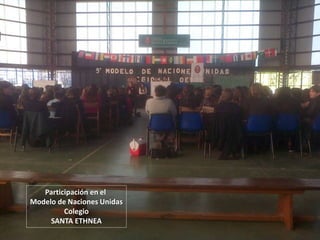 Participación en el 
Modelo de Naciones Unidas 
Colegio 
SANTA ETHNEA 
 