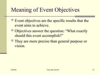 Event Objectves Event Planning and Conceptualization.ppt