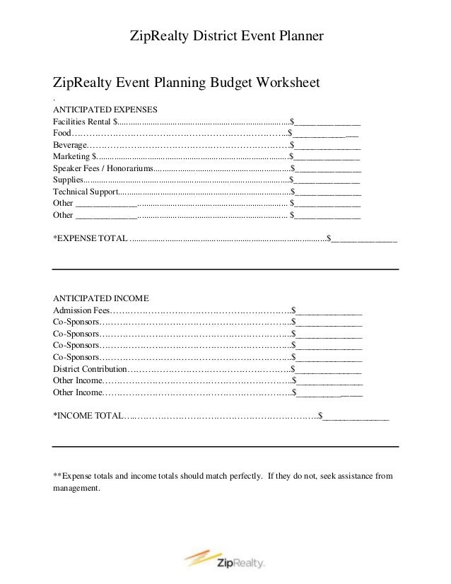 35 Event Planning Budget Worksheet - Worksheet Source 2021