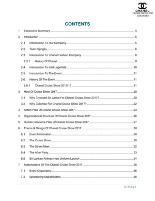 Event planning example (chanel cruise show 2017) | PDF