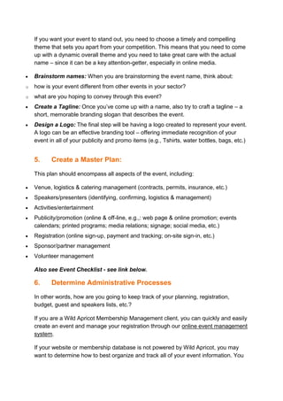 Event planning guide | DOCX