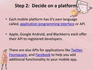 8 Steps to Creating a Mobile App | PPTX