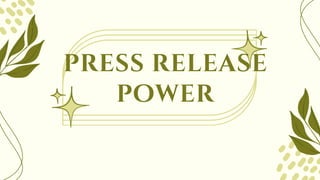 press release
power
 