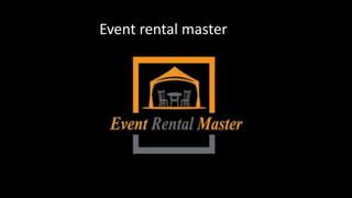 Event rental master
 