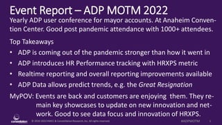 Event Report - ADP Meeting of the Minds 2022