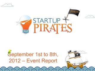 September 1st to 8th,
2012 – Event Report
 