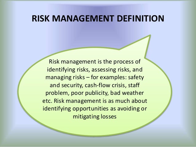 Event risk management