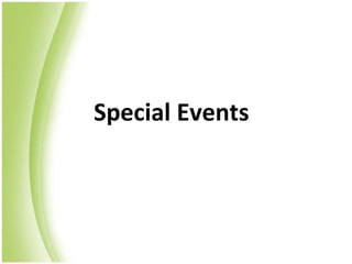 Special Events
 