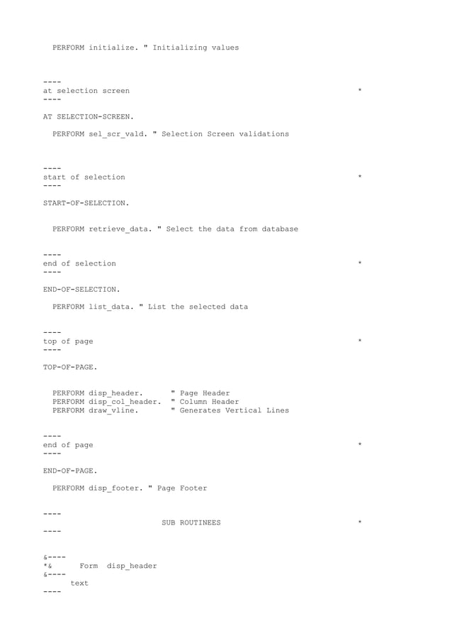 ABAP EVENTS EXAMPLE | PDF