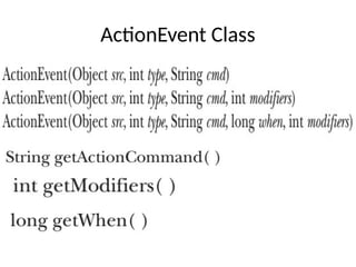 ActionEvent Class