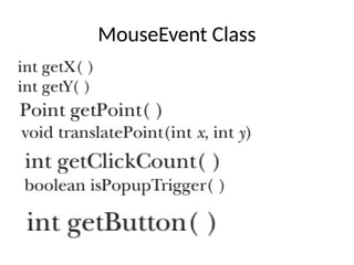 MouseEvent Class