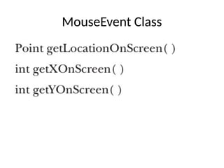 MouseEvent Class