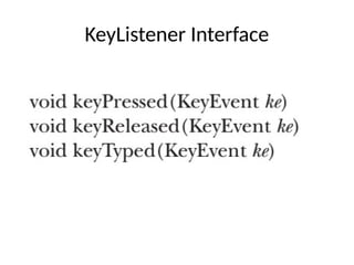 KeyListener Interface