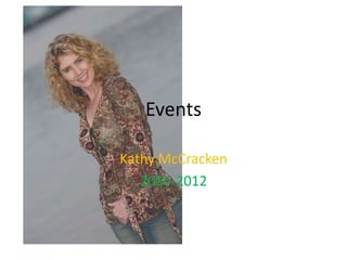 Events

Kathy McCracken
   2005-2012
 
