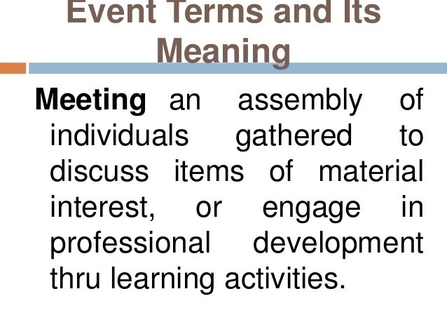 Events And Event Management