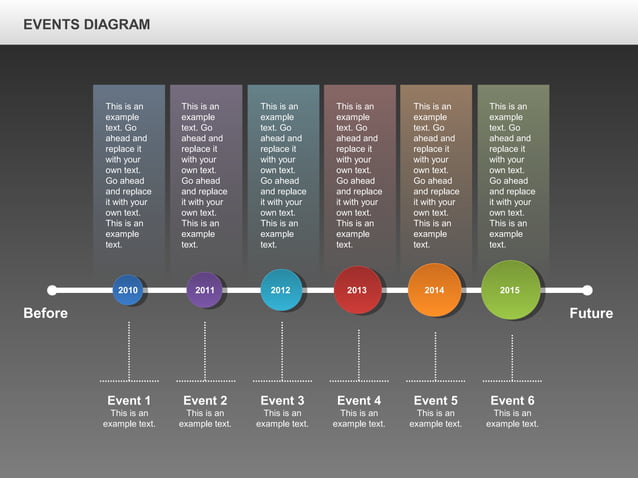Events Diagram for PowerPoint by PoweredTemplate.com