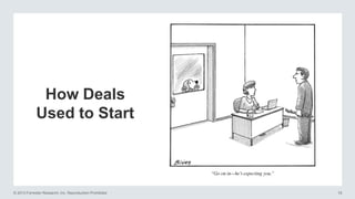 How Deals
Used to Start

© 2013 Forrester Research, Inc. Reproduction Prohibited

18

 