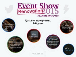 Event Show 2015. Renovation. (twitter moments) Day 1
