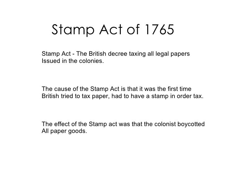 effects of the stamp act
