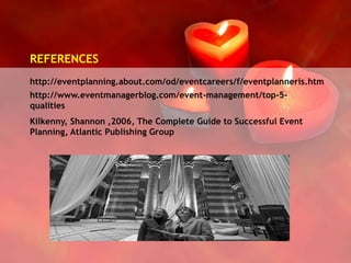 EVENT PLANNER QUALITIES AND SKILLS | PPTX