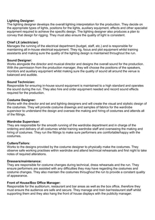 Event Assistant Roles Events management team job roles | DOCX