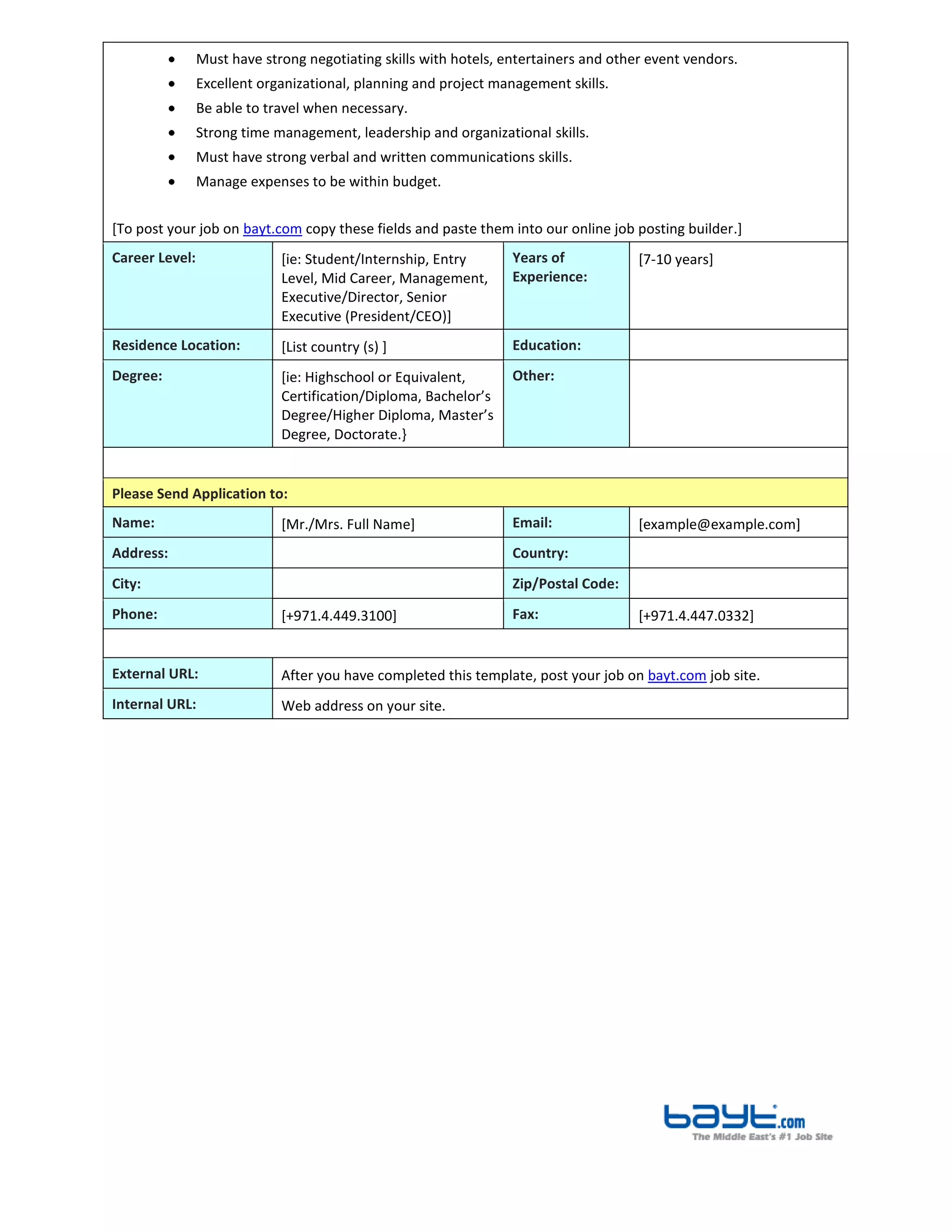 events-organiser-job-description-template-by-bayt
