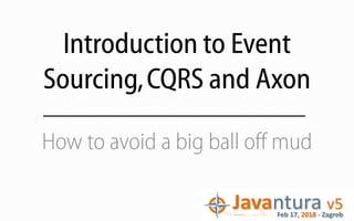 Introduction to Event
Sourcing,CQRS and Axon
 