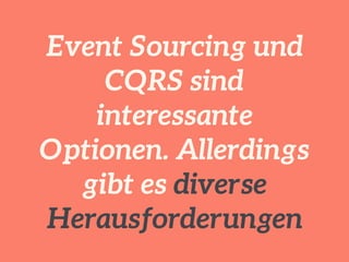Event Sourcing: Einführung und Best Practices