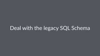 Deal%with%the%legacy%SQL%Schema 
 
