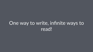 One$way$to$write,$infinite$ways$to$ 
read! 
 
