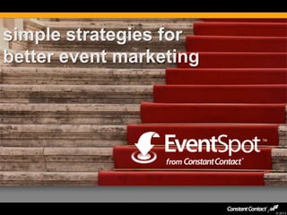 simple strategies for
better event marketing

© 2013

 