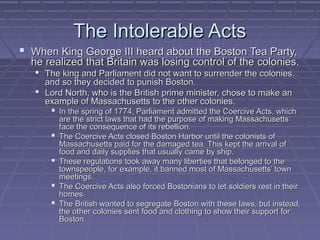Events that Led up to the Revolutionary War | PPT