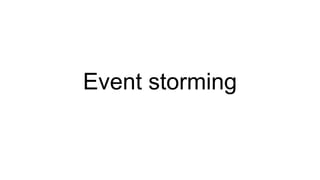 Event storming
 