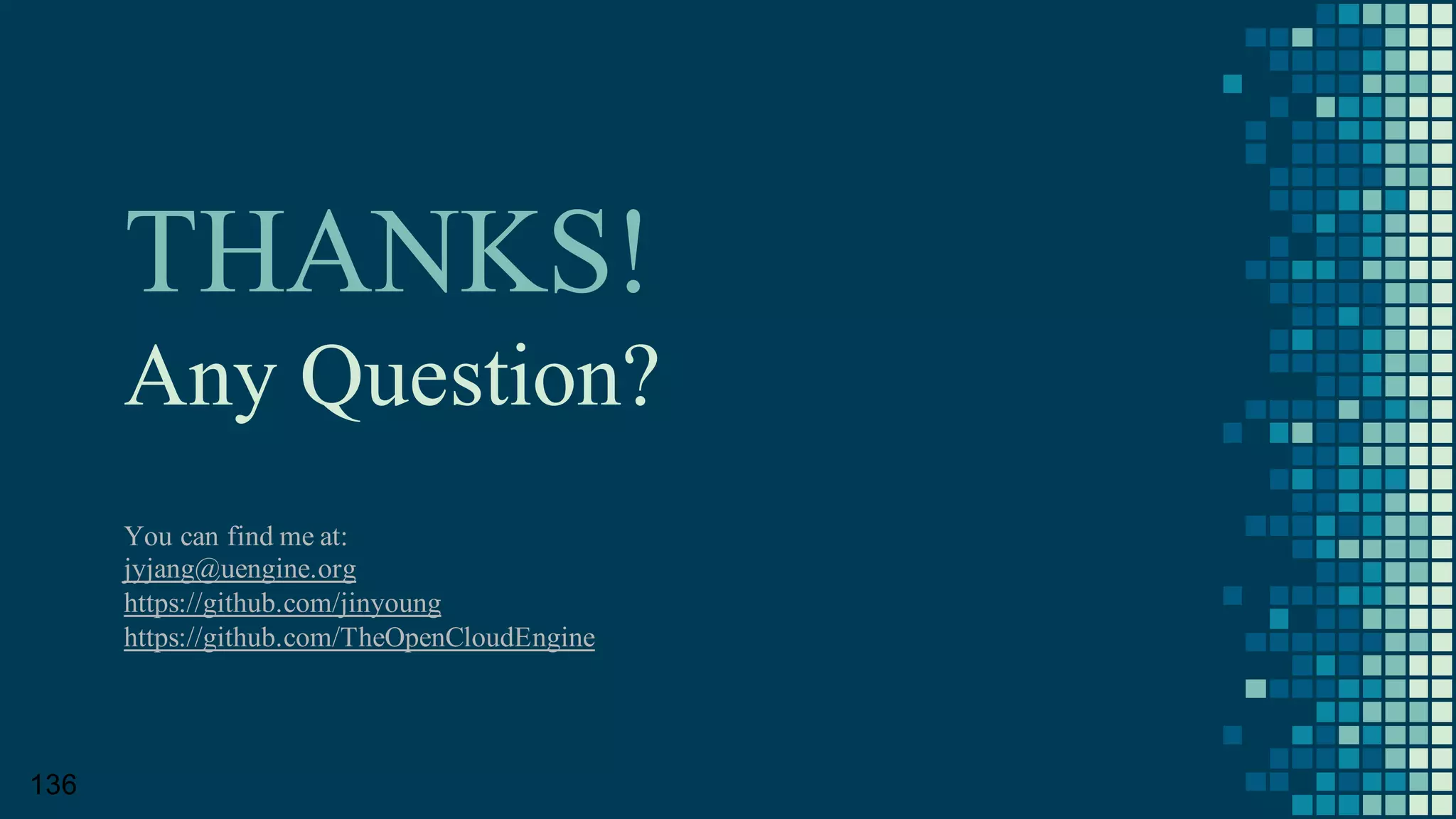DevOps
DevOps Platforms
▪ IBM Bluemix
▪ Heroku
▪ GE’s Predix
▪ Pivotal Web Services
• Cloud  Foundry
Container Workload  Distribution  Engine
(Container  Orchestrator) PaaS
• Warden(Garden)
• Docker • Kubernetes
• Docker  SWARM  (toy)
• Mesos Marathon  (DCOS)
• Google  Compute  Engine
• Redhat Open  Shift
• IBM  Bluemix
• Amazon  ECS
• Hypervisor • CF  version  1
• Engineyard….  
• Amazon  Beanstalk
 